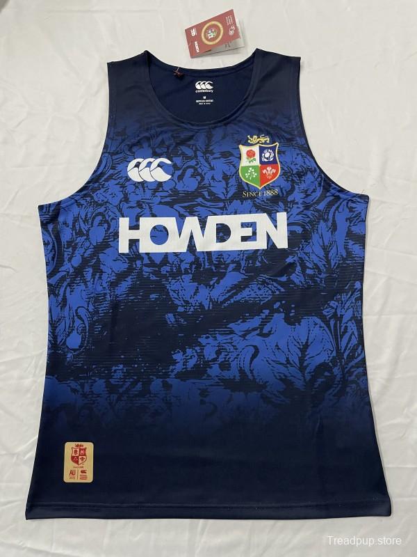 2025 British & Irish Lions Navy with Blue Pattern Singlet