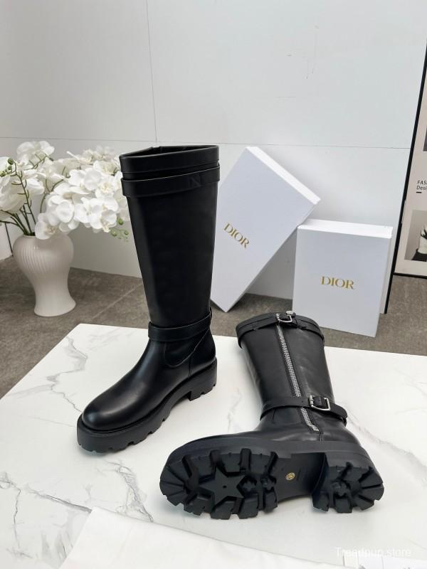 Dior 2025/SS Retro British Style Brogue New Knight Boots - LY00460