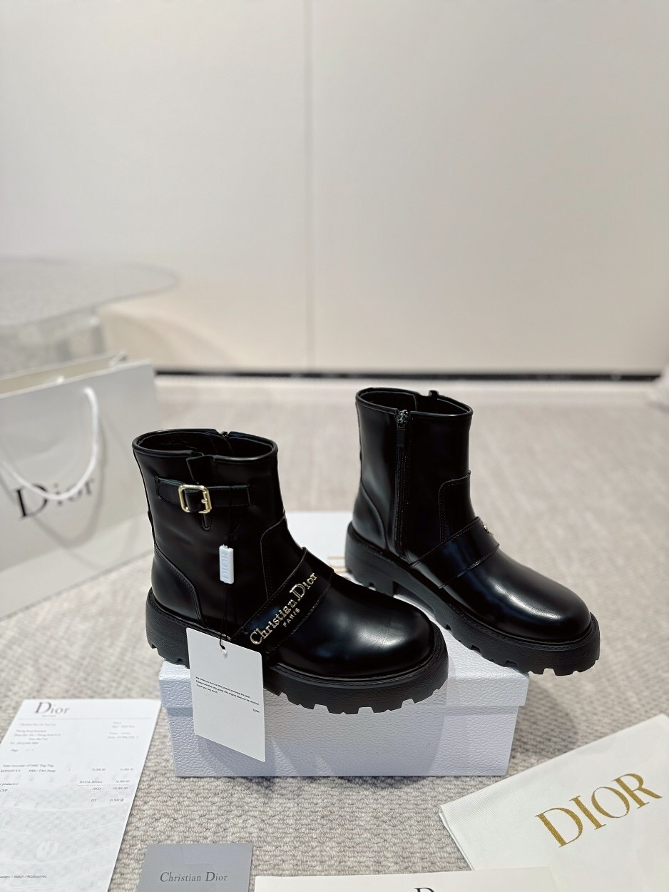 DIOR CHRONO Ankle Boots with CD Logo and Exclusive Zipper - LY00340