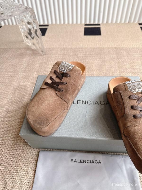 Balenciaga x Birkenstock Boston Closed-Toe Soft Footbed Platform Sandals - AS00260