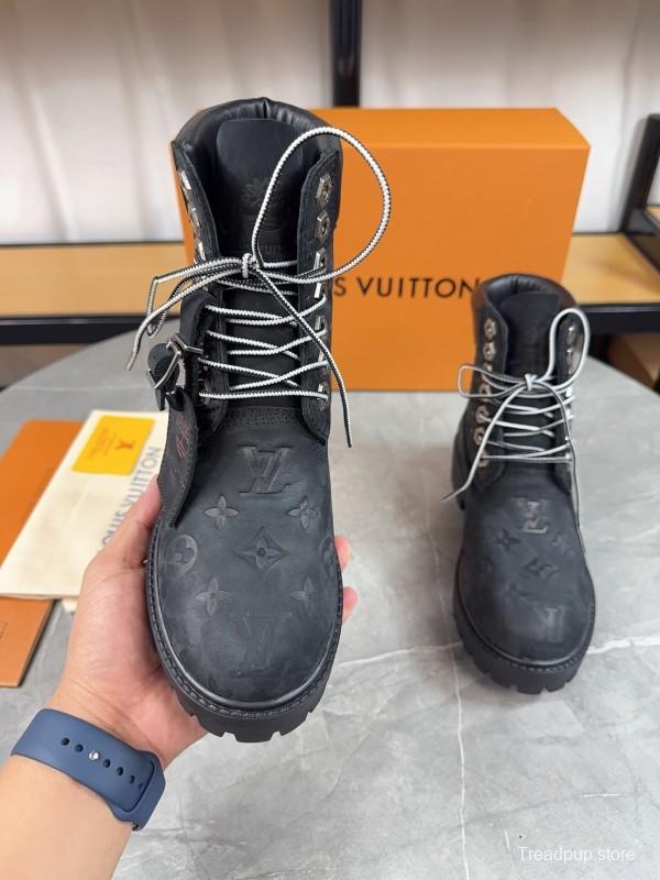 Timberland x LV Monogram Ankle Boots Waterproof Suede - LY00380