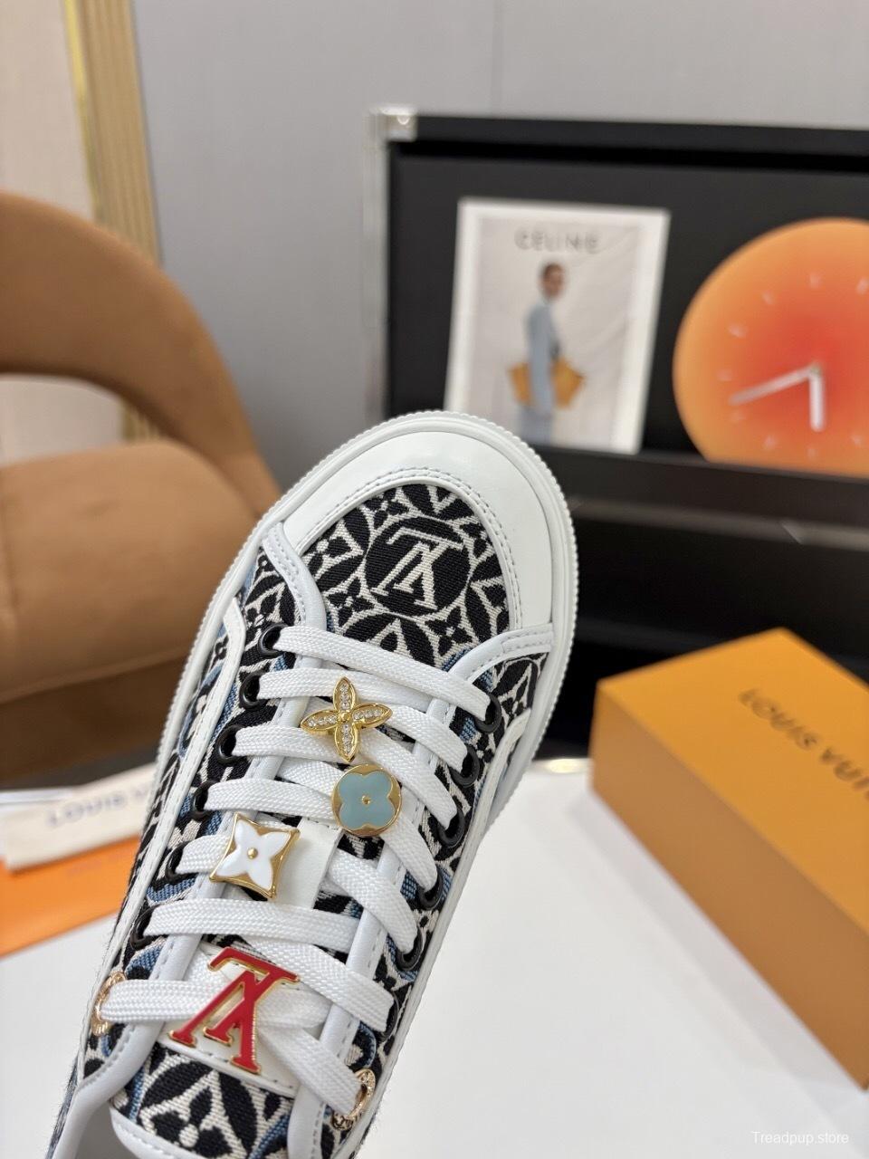 Louis Vuitton Lagoon Series Denim Sneakers with Buckle - AS00300
