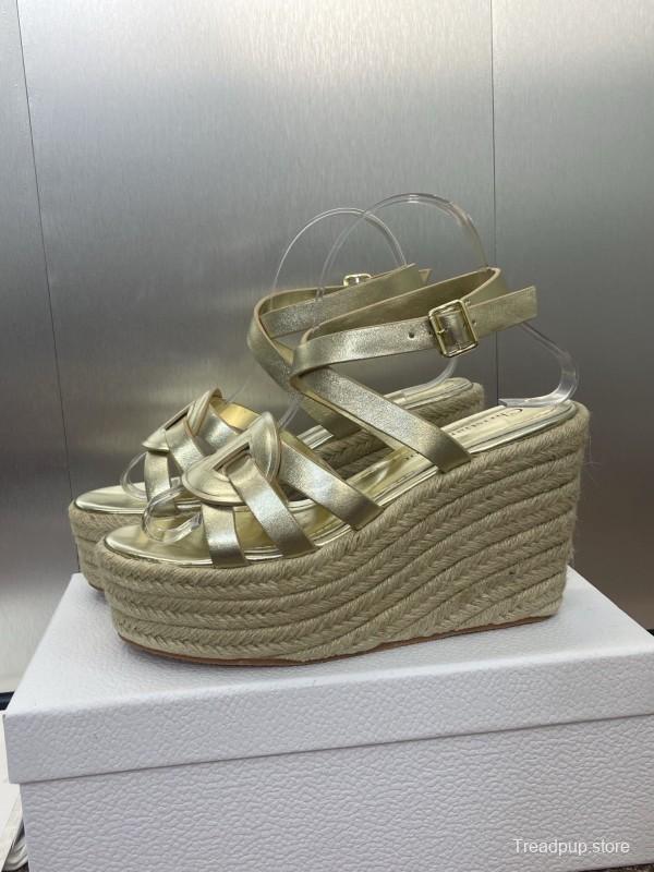 Dior D-Club Jelly Color Hollow Layered Cross Strap Platform High Heel Women Shoes - KFY00290