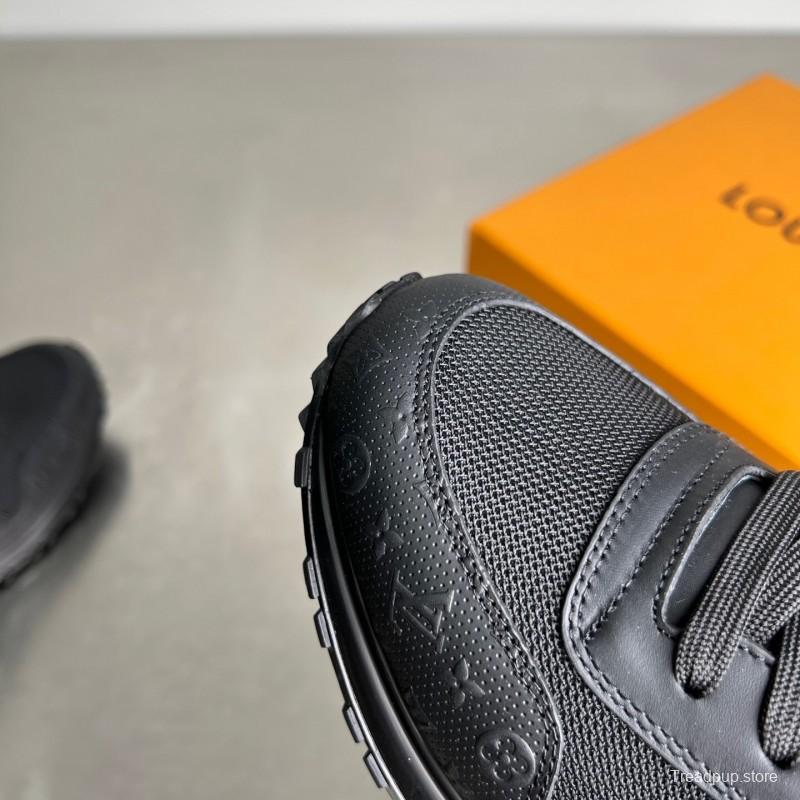 Louis Vuitton 2025 SS Run Away Calfskin Leather Round Toe Lace-Up Low Top Casual Lifestyle Shoes for Men - YC