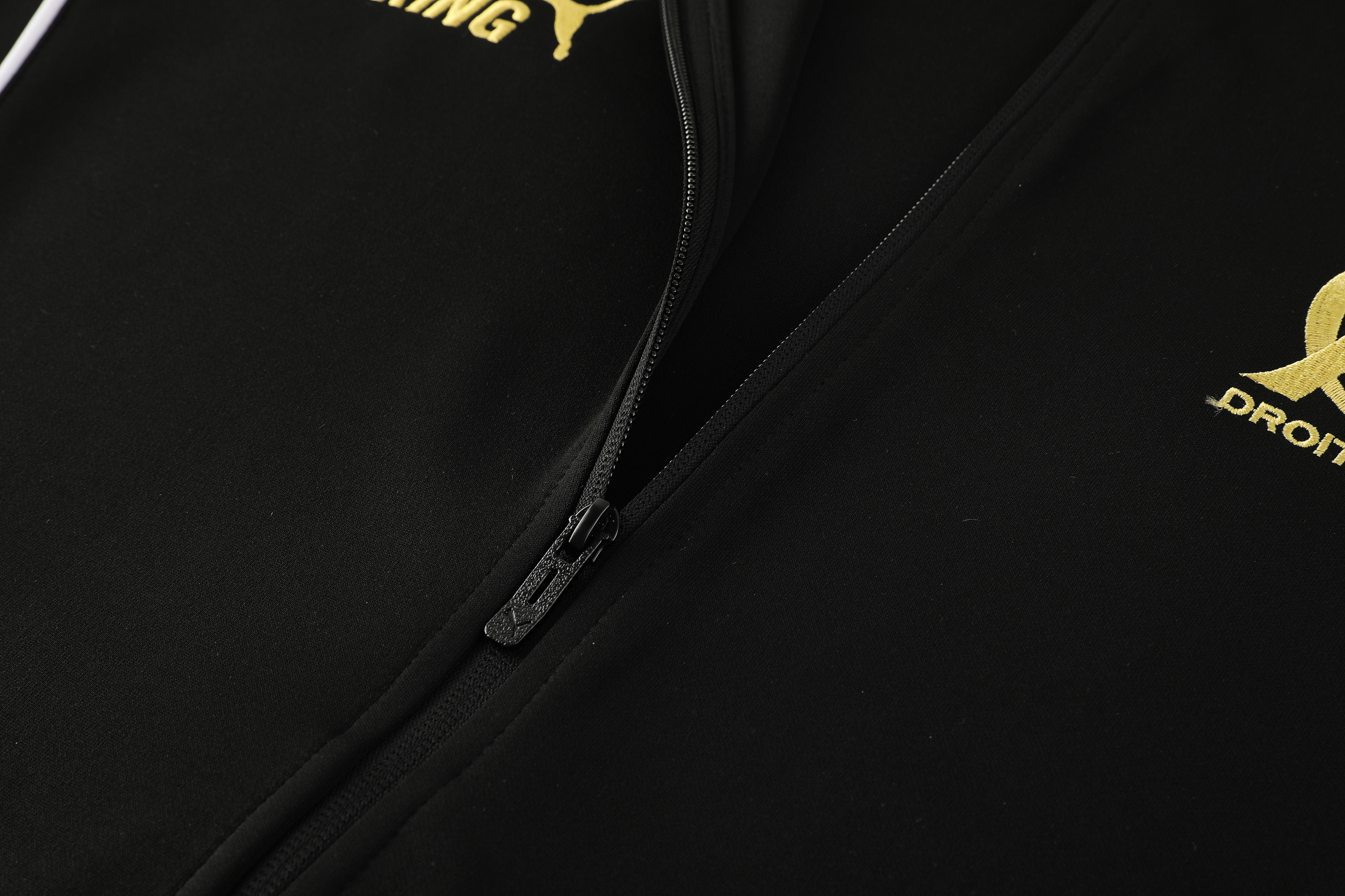 25/26 Olympique Marseille Black Full zipper Jacket Tracksuit+ long pants