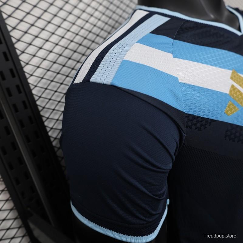 2026 Player Version  Argentina  Away Navy Blue Jersey