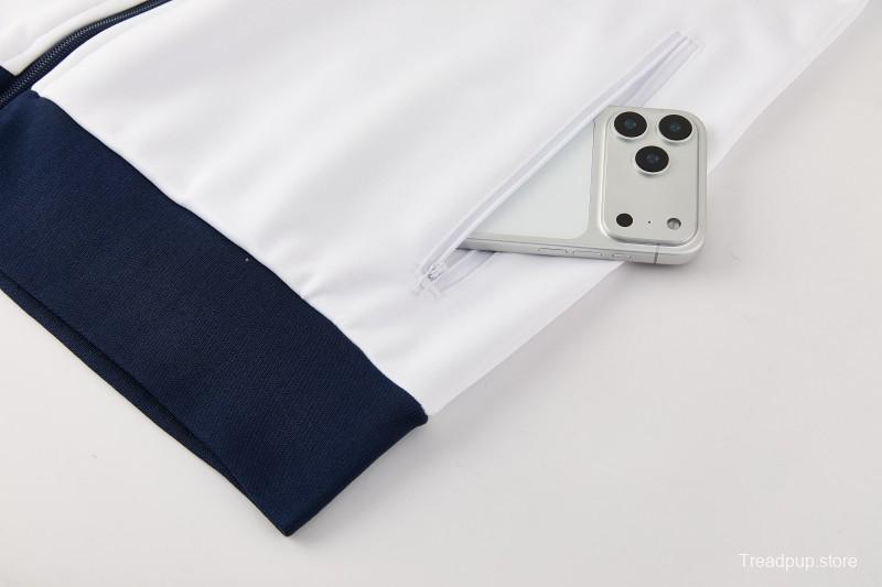 25/26 Roma White Full Zipper Jacket + Long Pants