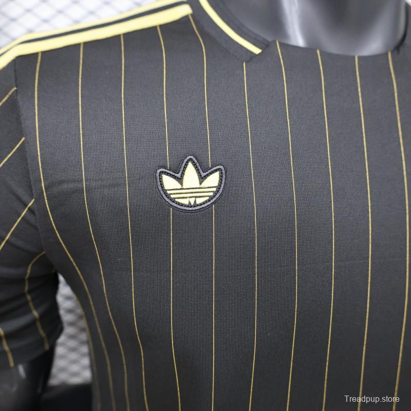 2026 Player Version Mexico Black with Gold Pinstripes Jersey