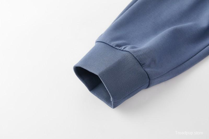 26/27  Paris Saint-Germain Steel Blue Full Zipper Hooded Jacket Tracksuit + Long Pants