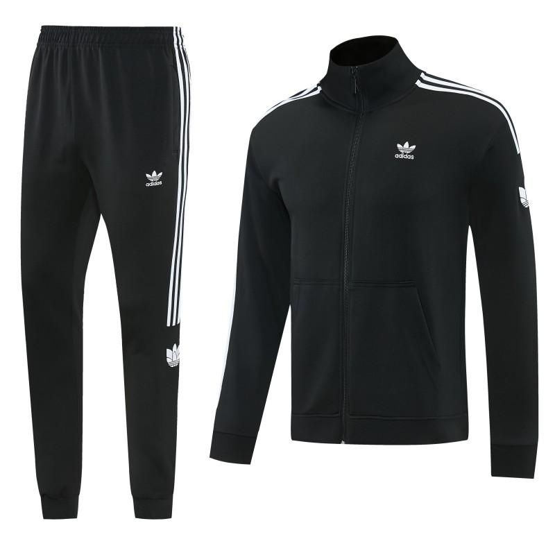 2026 Adidas Black Full Zipper Jacket + Long Pants