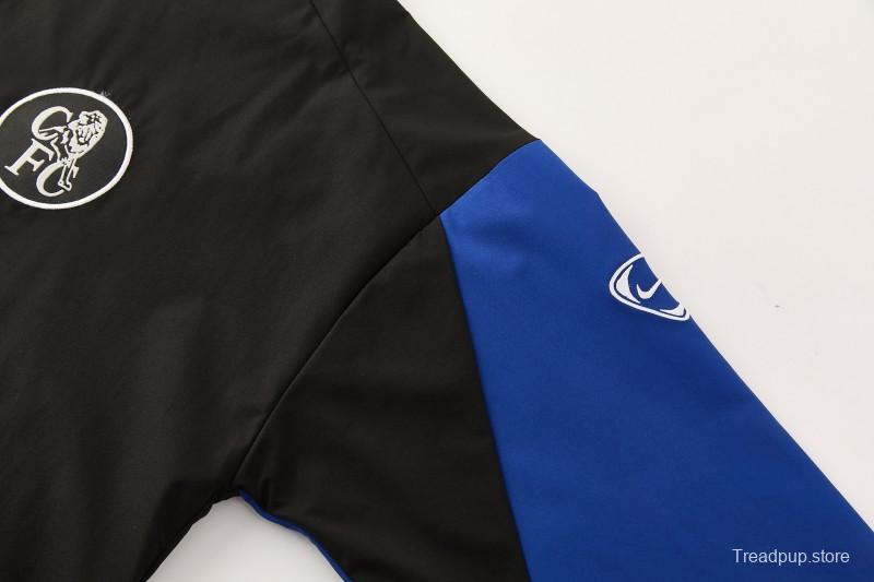 26/27 Chelsea Black Full Zipper Hooded Jacket Tracksuit + Long Pants