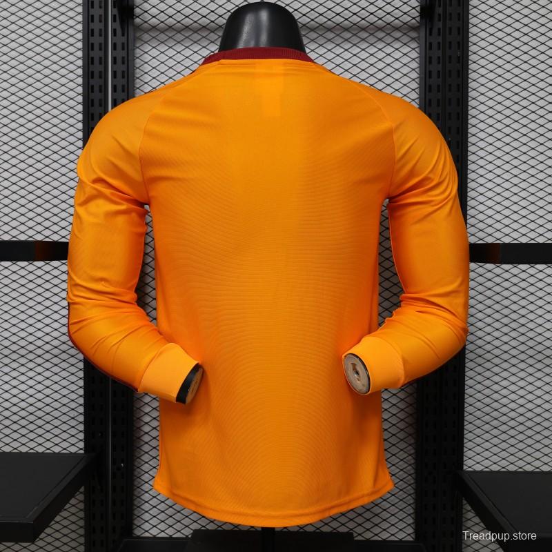 Player Version 2026 AS Roma x Adidas Originals Orange Special Edition Long Sleeve Jersey