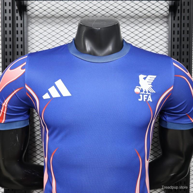 Player Version 2026 Japan Blue with Red Flame Graphic Home Special Edition Jersey