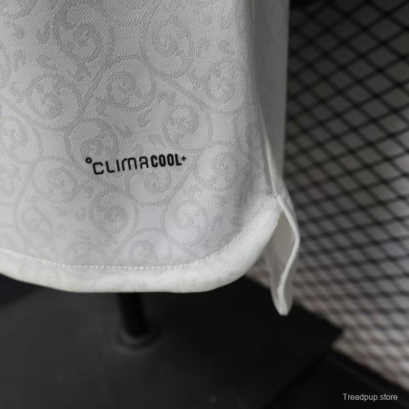 Player Version 2026 Spain  White with Burgundy & Gold Detail Away Jersey