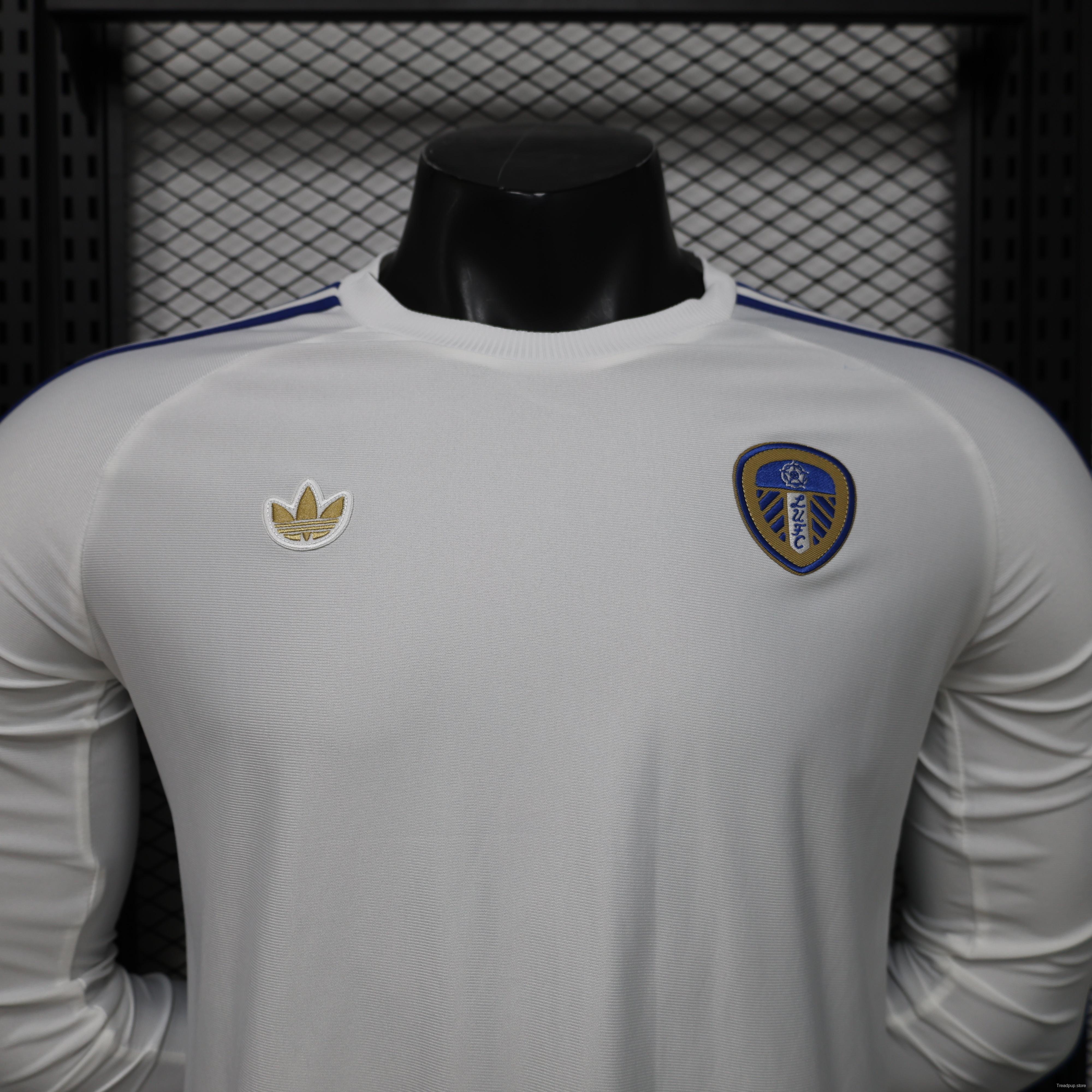 Player Version 25/26 Leeds United White  Home Long Sleeve Jersey