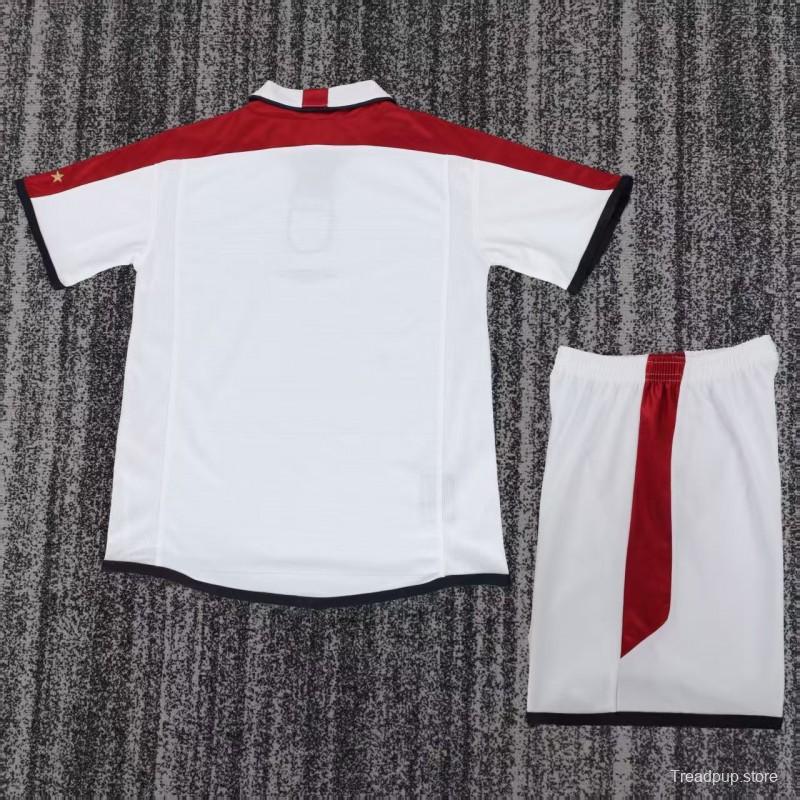 Retro 2003/04 Kids England White Home Jersey