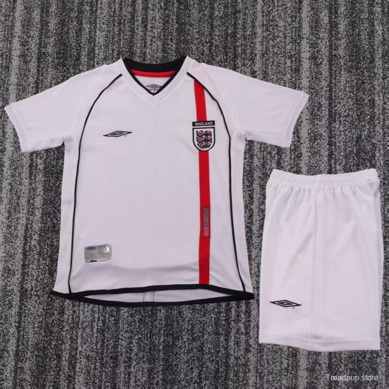 Retro Kids 2002 England Home Jersey