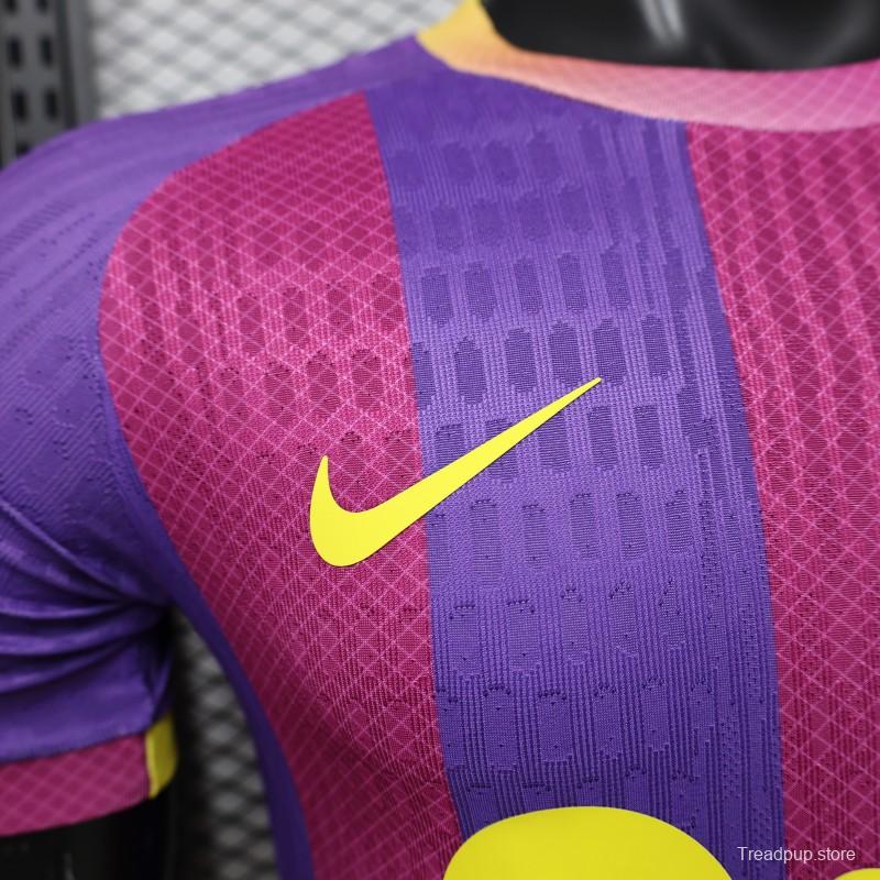 Player Version 26/27 FC Barcelona Third Purple Pink Yellow Stripe  Jersey