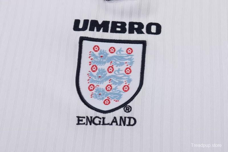 Retro Kids 1998 England Home Long Sleeve Jersey