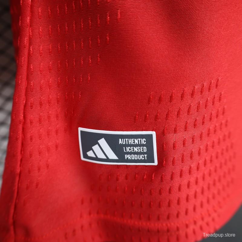 Player Version 26/27 Manchester United Red Polo Collar  Long Sleeve Jersey