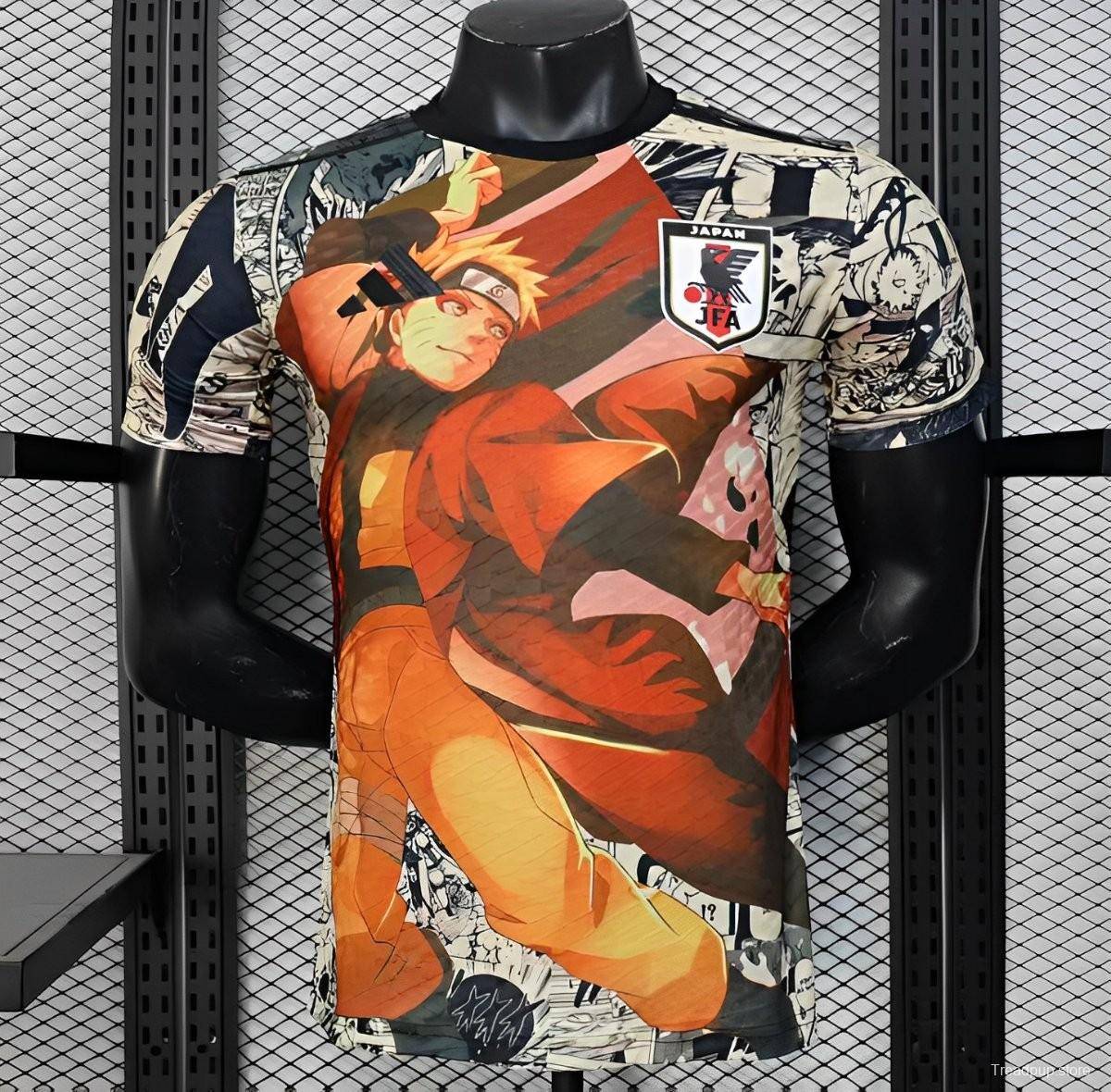 Player Version 2025 Japan White with Naruto Anime Character Graphic Jersey