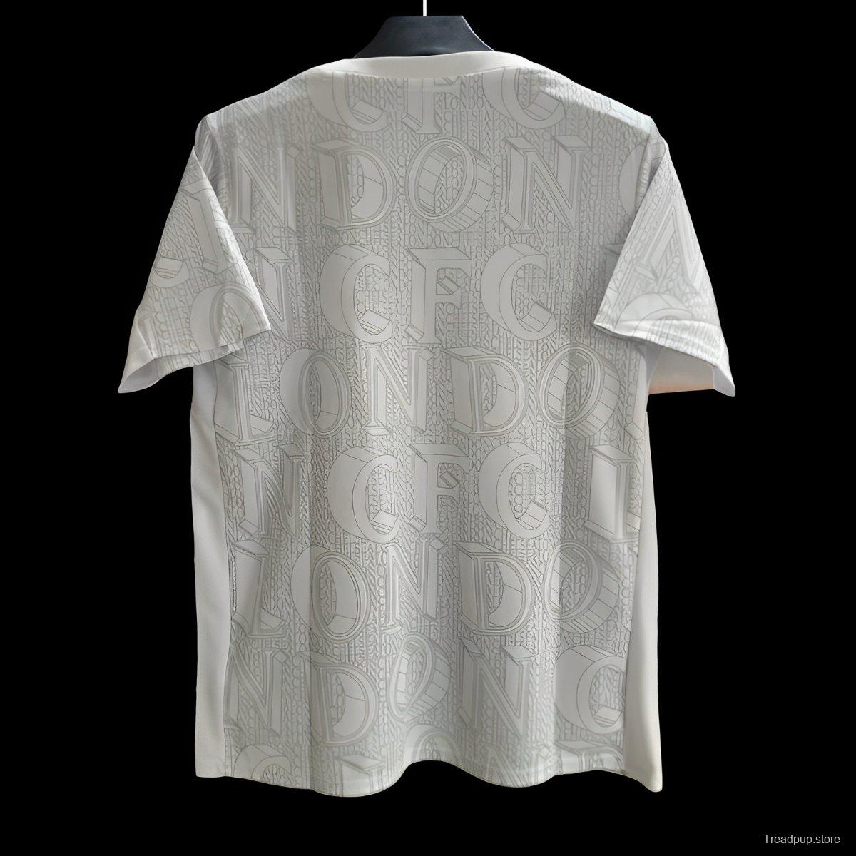 25/26  Chelsea Pre-match Jersey  LONDON Typography Pattern