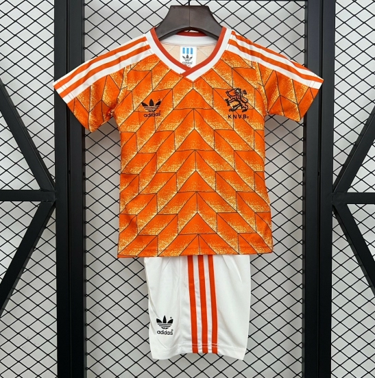Retro 1988 Kids Netherlands Home Size 16-28 Jersey