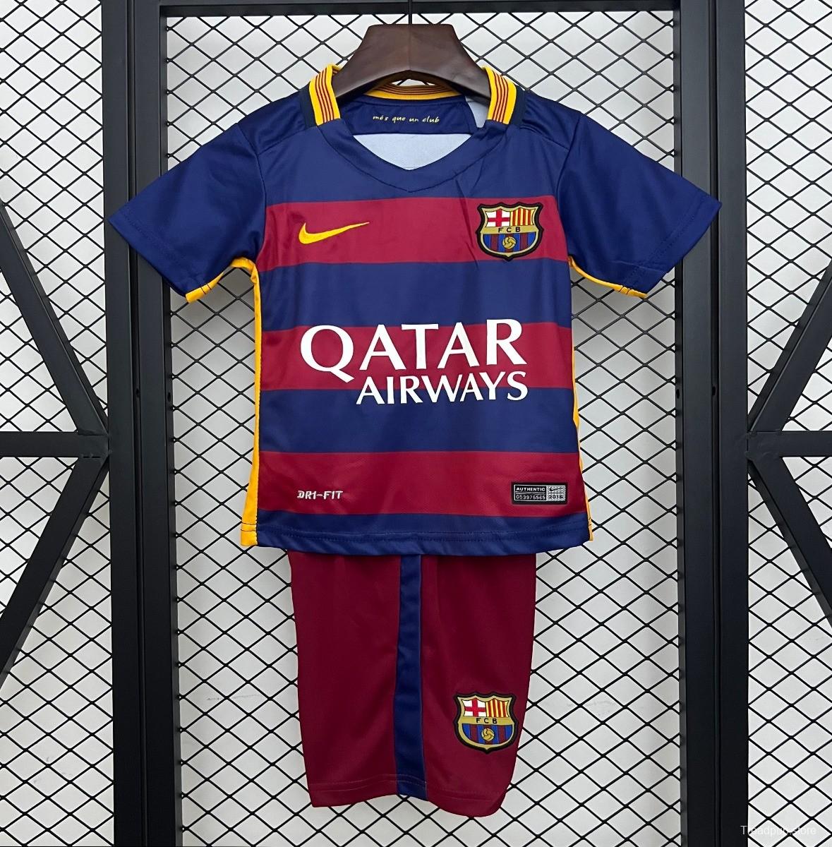 Retro 15/16 Kids Barcelona Home Size 16-28 Jersey