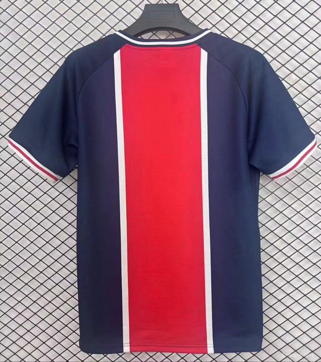 Retro 74/75 PSG Home Cotton Jersey With Velvet Sponsor