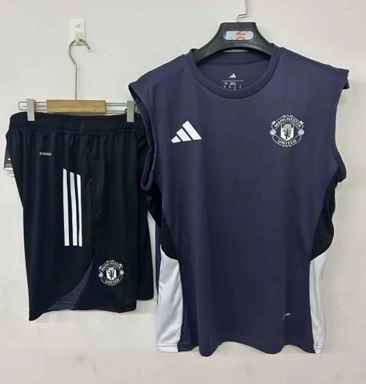 25/26 Manchester United Vest Jersey Purple+ Shorts