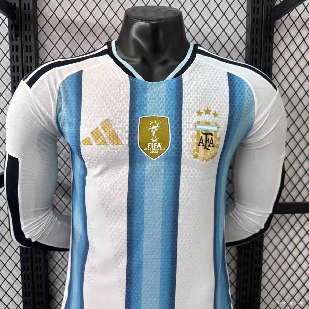 Player Version 2026 Argentina Home Long Sleeve Jersey