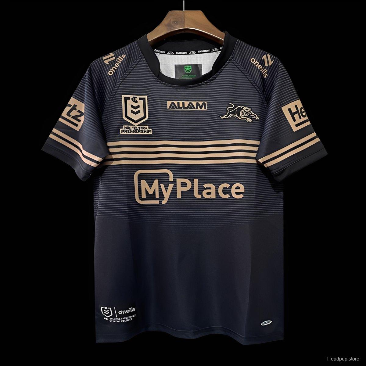 2026 Penrith Panthers Black with Gold Stripes Away Jersey