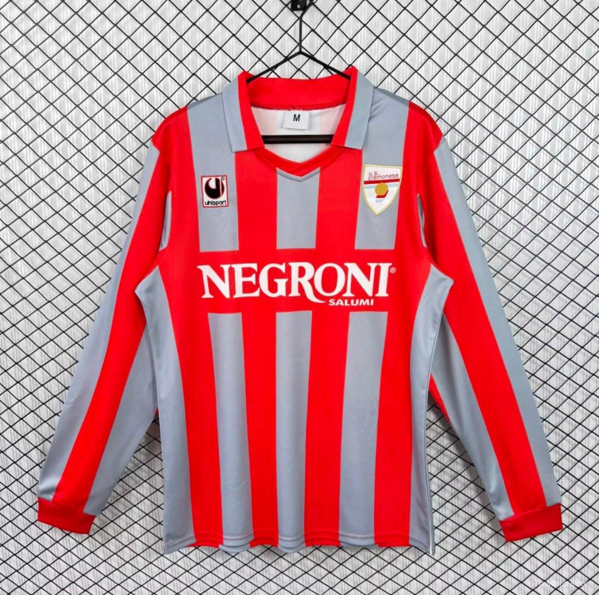 Retro 1995/96 US Cremonese Home Long Sleeve Jersey