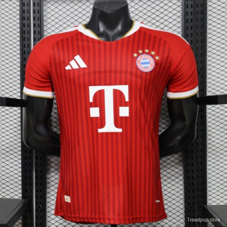 Player Version 26/27 Bayern Munich Red with Tonal Stripe Home Jersey