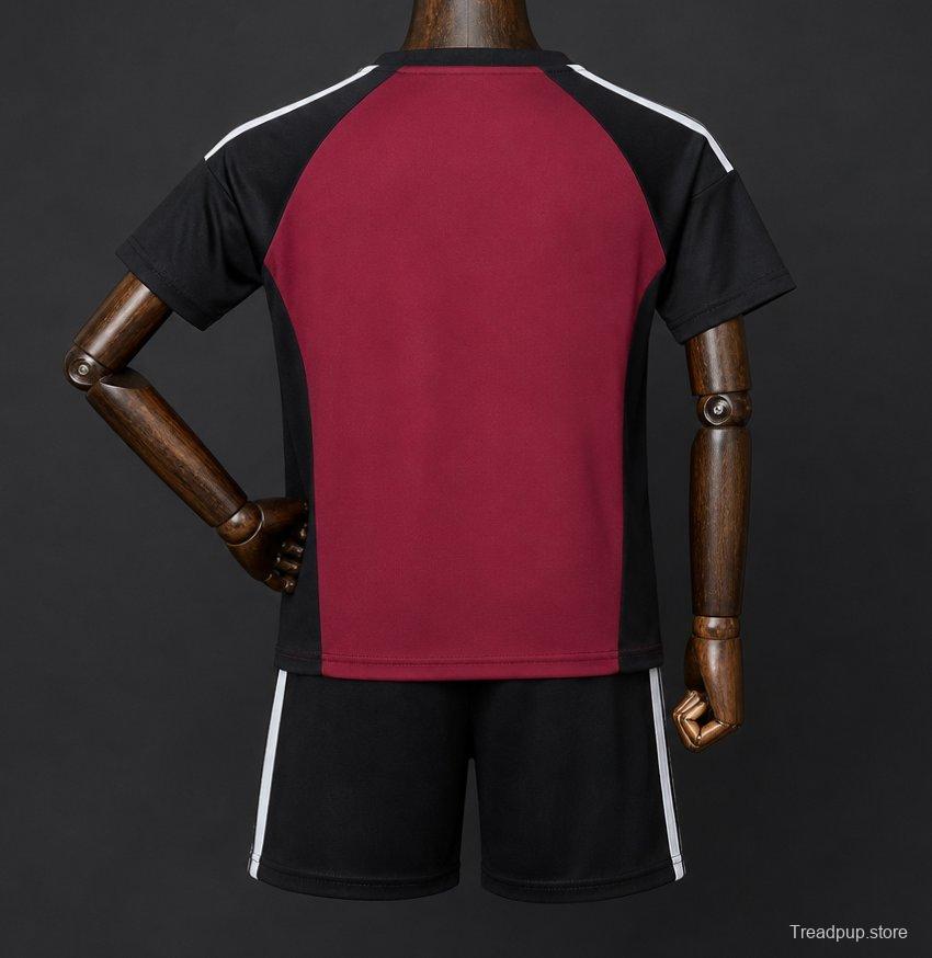 2026 Kids Spain Wine/Black Goalkeeper Jersey