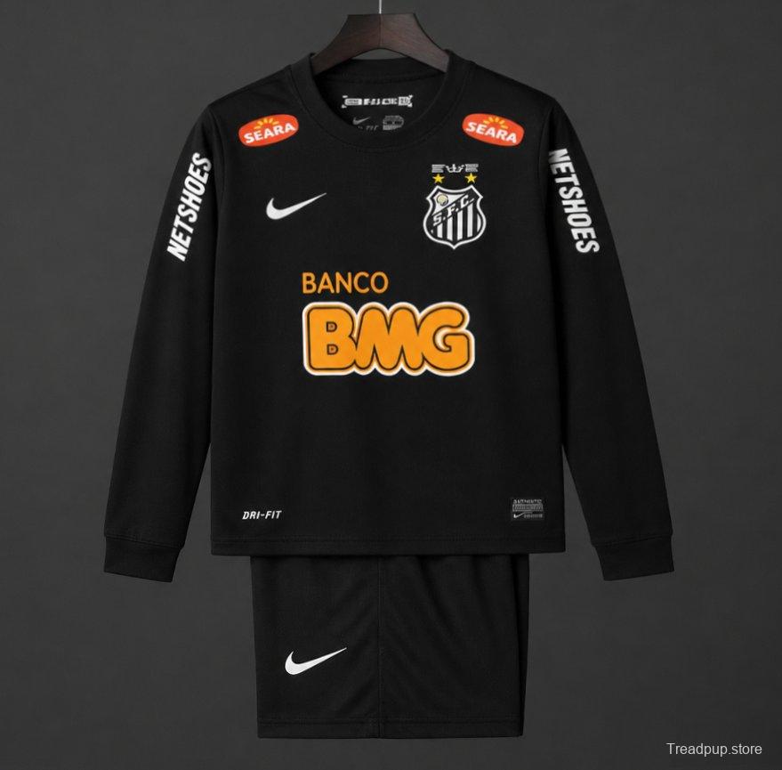 Retro Kids 12/13 Santos FC Black Long Sleeve Jersey