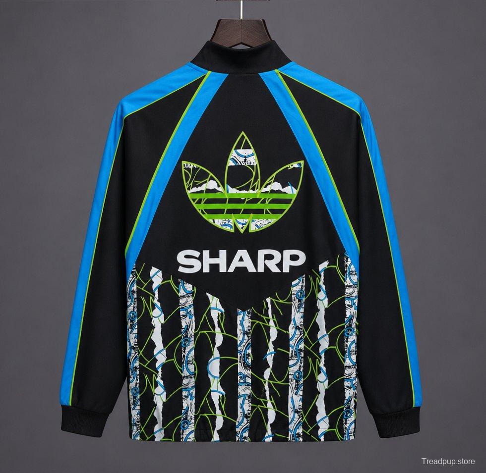 26/27 Manchester United Black Blue Adidas Originals 1990-92 Bringback Track Jacket