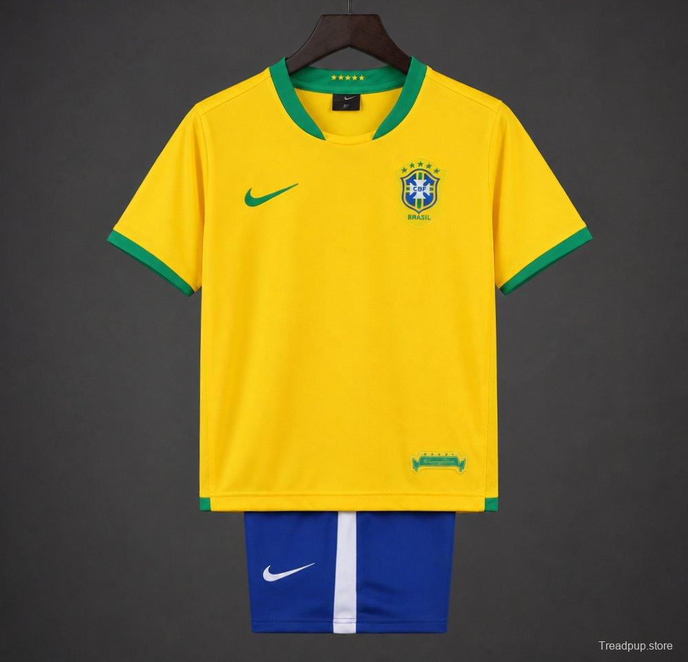 Retro Kids 2006 Brazil Home Jersey