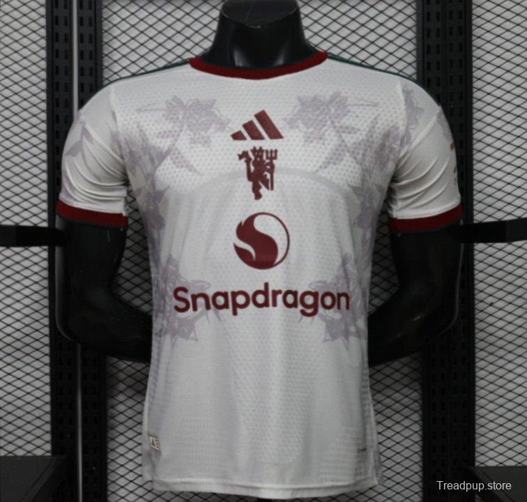 Player Version 26/27 Manchester United Away Grey White Rose   Special Edition Jersey